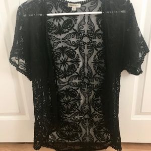 Black Lace Kimono